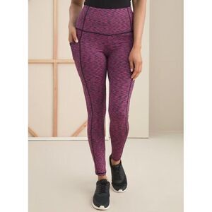 Chico's Zenergy Pink Space Dye Pocket 7/8 Length Leggings 16/18R (Size 3R)